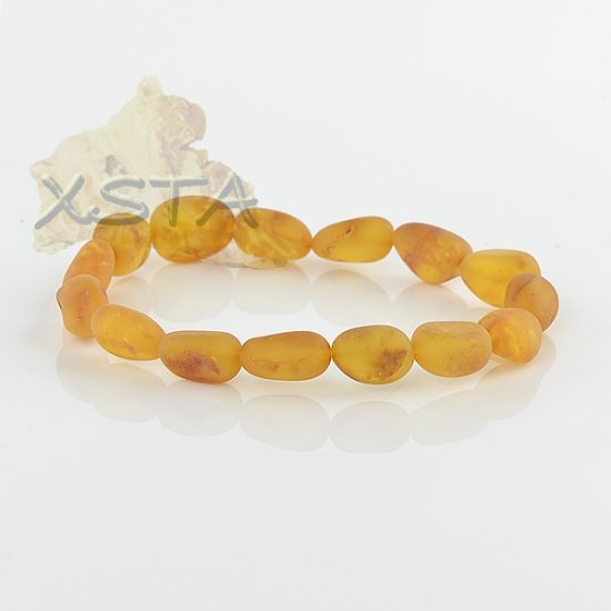 Raw olive style amber bracelet